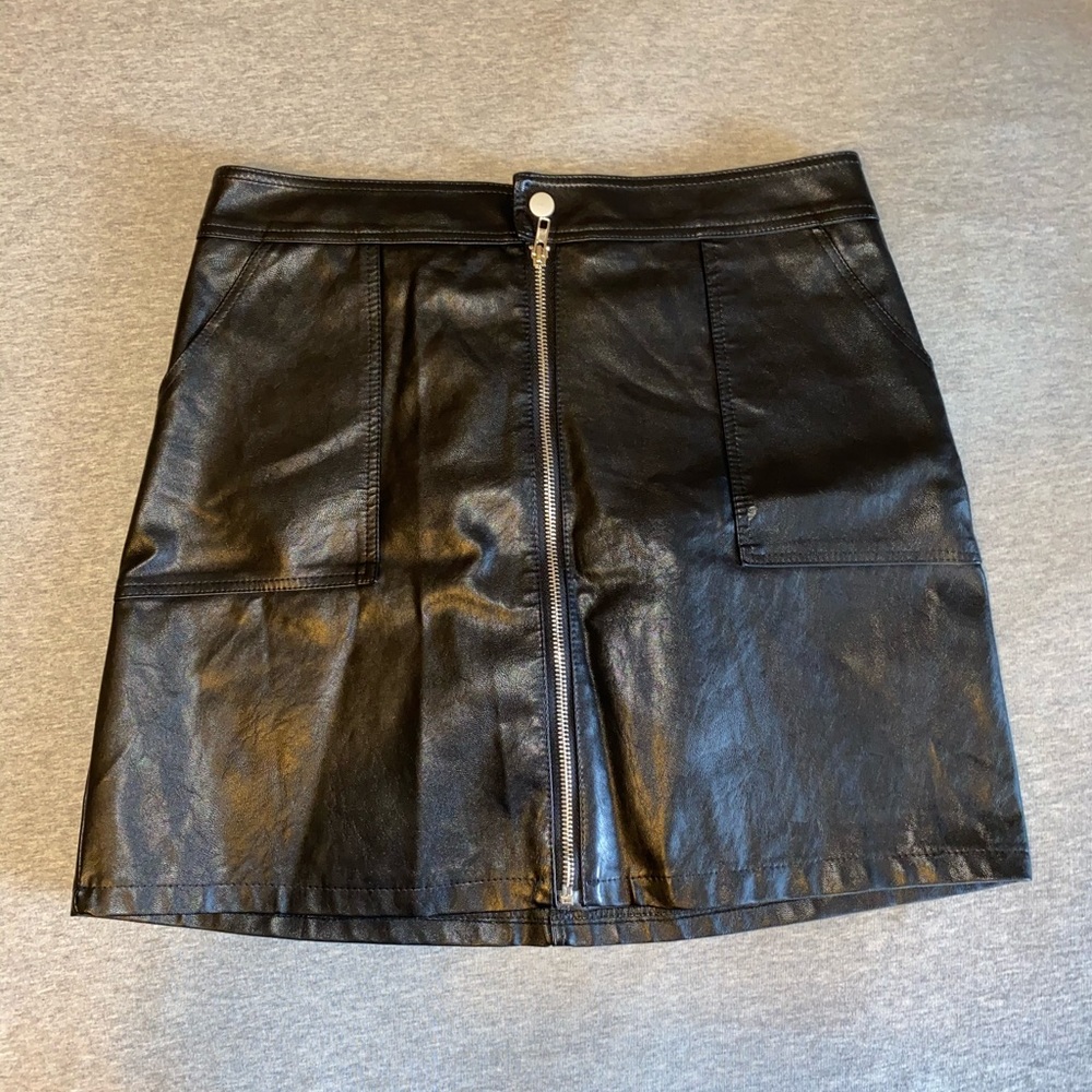 Black Leather Skirt